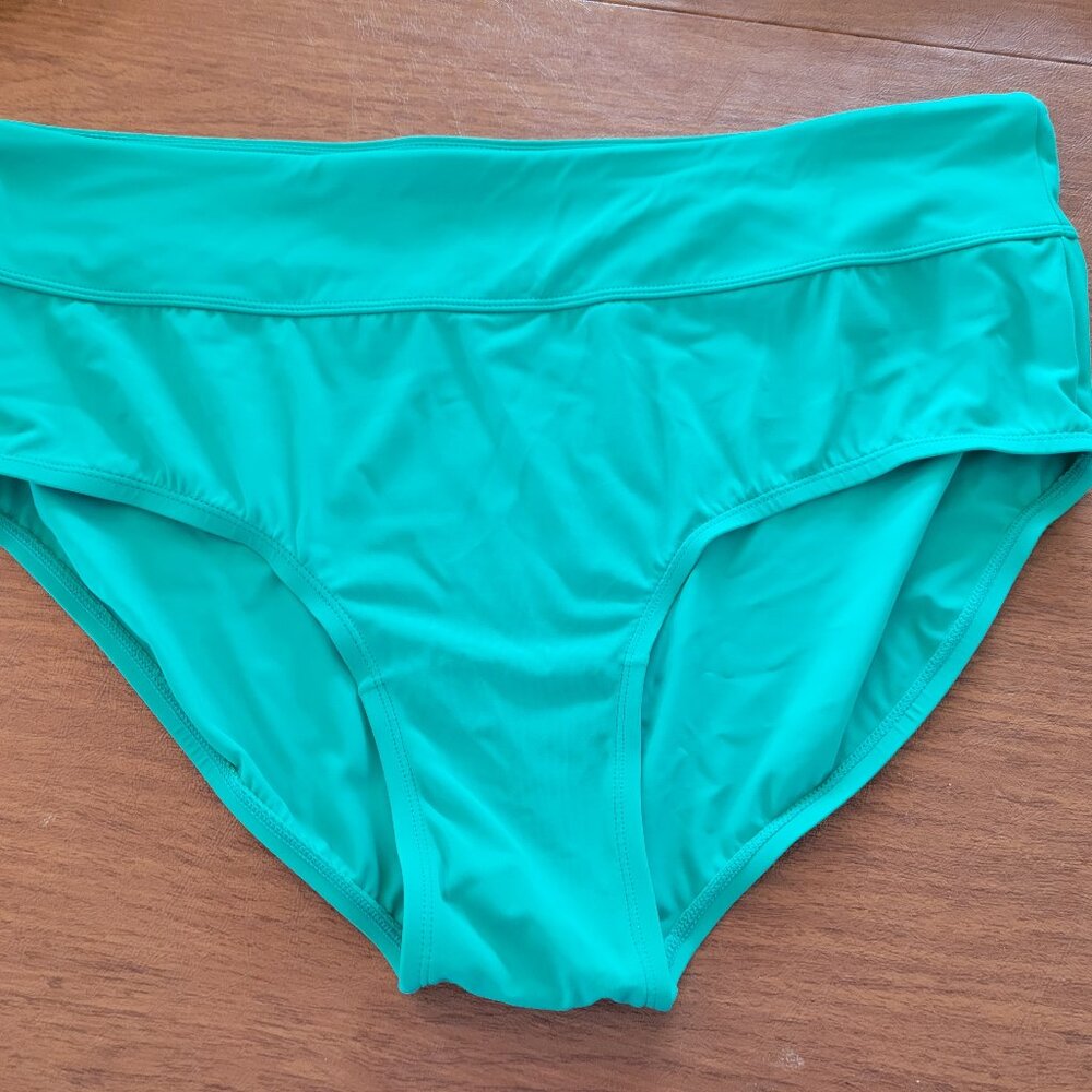 Teal Denim & Company Swim Briefs, size 20w